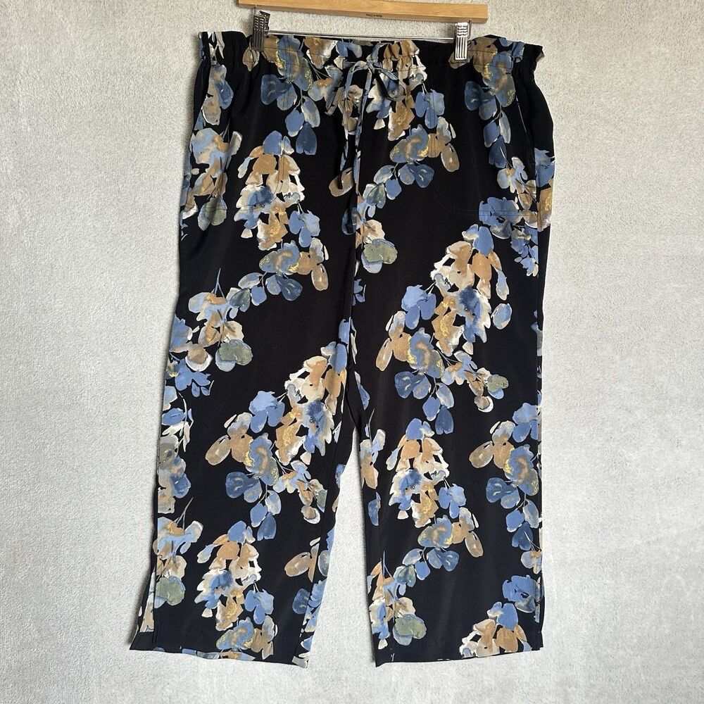 Jules & Leopold Pull-On Drawstring Pants Stretch Womens XL Pockets Floral